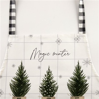 Фартук новогодний «Этель» Magic winter 60×70 см, 100% хлопок, саржа 190 г/м²