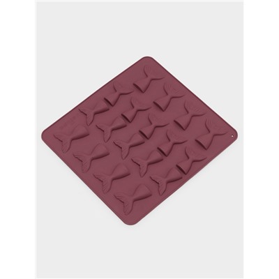 Форма для шоколада Доляна «Хвост», силикон, 25×22.5×0.4 см, 18 ячеек (5.3×4 см), МИКС