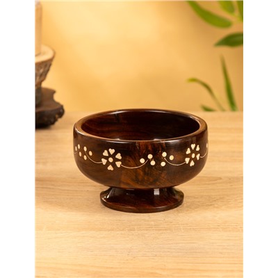 Чаша на ножке «В самое сердце», 13×13×8 см, дерево шишам