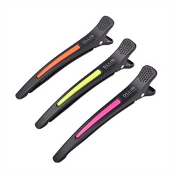 Ollin Зажимы для волос пластиковые с силиконовыми вставками 398431, 11,5 см, 6 шт. 23341