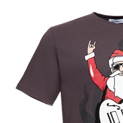 Пижама новогодняя мужская KAFTAN «Рок», размер 54, серая, красная