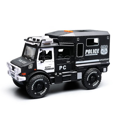 Машина "Трейлер. Полиция" (свет, звук) в коробке