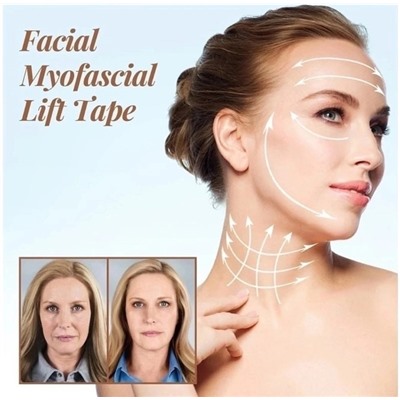 Тейпы для подтяжки лица прозрачные 100 шт #23004906