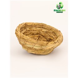 Гнездо для птиц плетёное из соломы, 13.5×5 см