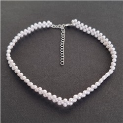 Чокер из жемчуга, вставка: исск.жемчуг, цвет: белый, арт.001.716