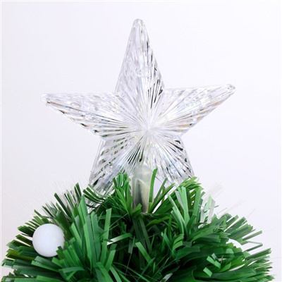 Ёлка светодиодная «Огонёк» 120 см, диаметр нижнего яруса 65 см, 124 ПВХ веток, мигание, свечение мульти