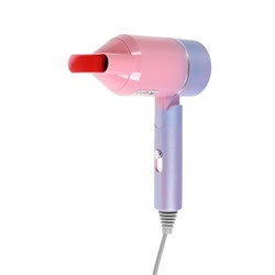 Фен LF-23, 800 Вт, 2 скорости, складная ручка, розово-сиреневый
