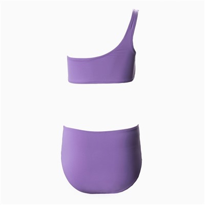 Купальник раздельный на одно плечо женский, сиреневый, размер 42 (36)