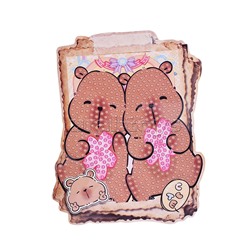 Мозаика алмазная "Такая разная капибара" 10*13см