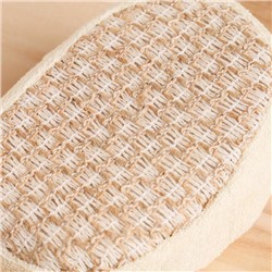 Мочалка банная "Объемный овал", крапива