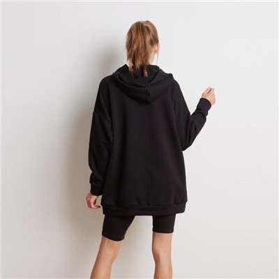 Худи женское MINAKU: Casual Collection цвет чёрный, р-р 50-52