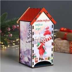 Чайный домик «Счастливого нового года!», 20×10.5×9.5 см, МИКС