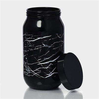Банка для сыпучих «Марбл», 1 л, стекло