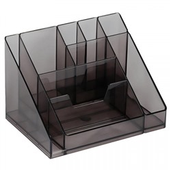 Подставка для письменных принадлежностей "Каскад" серая тонированная ОР14 Стамм