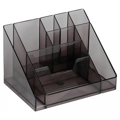 Подставка для письменных принадлежностей "Каскад" серая тонированная ОР14 Стамм