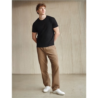 Футболка базовая полуприлегающая из премиального хлопка с эластаном