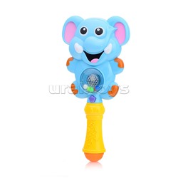 Погремушка "Слоненок" (28 песен, фраз, звуков. бат.) на картоне