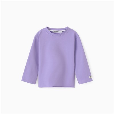 Футболка детская с длинным рукавом KAFTAN, размер 30 (98-104 см), сиреневая
