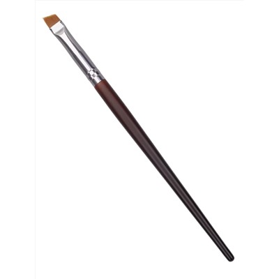 Kristaller Кисть для бровей и макияжа глаз, скошенная, дерево, нейлон, коричневый, 16 см 27863