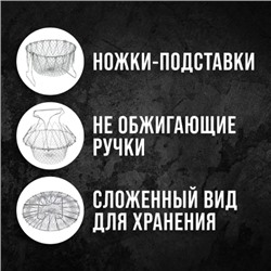 22746 Фритюрница+пароварка+дуршлаг 3в1 МВ (х24)