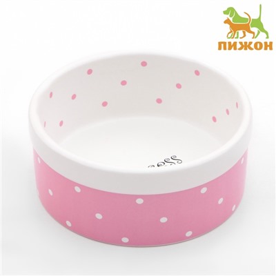 Миска керамическая Princess 400 мл 13×5.5 см, розовая