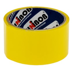 Клейкая лента упаковочная 48 мм × 24 м, 45 мкм UNIBOB (желтая)