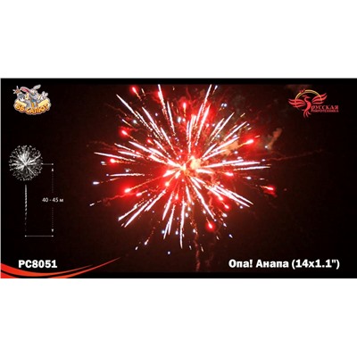 Фейерверк РС8051 Опа! Анапа! (1,1" х 14)
