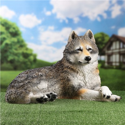 Садовая фигура из полистоуна «Волчица», 43×44×65 см