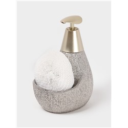 Дозатор для моющего средства с подставкой для губки Доляна «Африка», 350 мл, серый