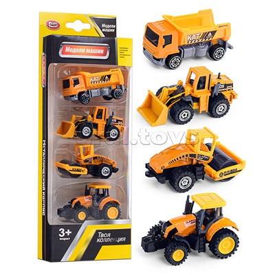 Набор машин "Строим вместе" в коробке