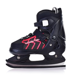 Коньки (размер М35-38) черные-красные, в сумке