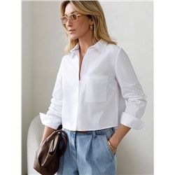 Укороченная блузка из  хлопка