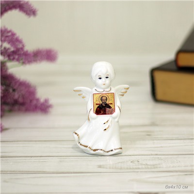 Фигурка Ангел 10 см Икона / A656-D /уп 144/фарфор