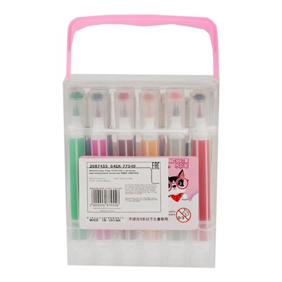 УЦЕНКА Фломастеры 36 цветов, с печатью, вентилируемый колпачок, МИКС