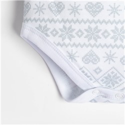 Боди - платье детское «Крошка Я. Первый НГ», рост 68-74 см, белое