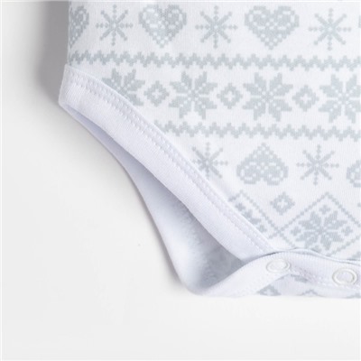 Боди - платье детское «Крошка Я. Первый НГ», рост 68-74 см, белое