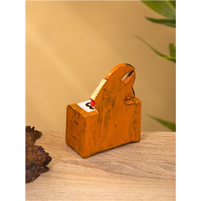 Календарь настольный «Рыбка», 7×4×9 см, дерево, оранжевый