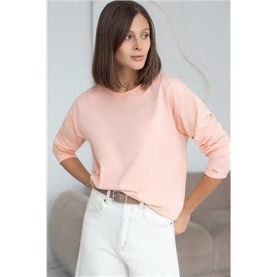 Базовый лонгслив из премиального хлопка с эластаном VILATTE, 1228144