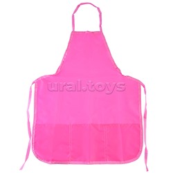 Накидка 45x54 см (M) водоотталкивающая ткань, 3 кармана, однотонный розовый