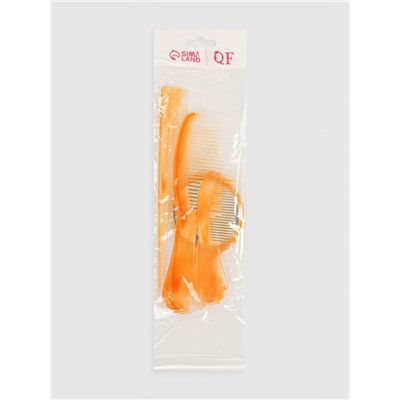 Набор парикмахерский, 4 предмета, 22(±1) см, цвет «янтарный»