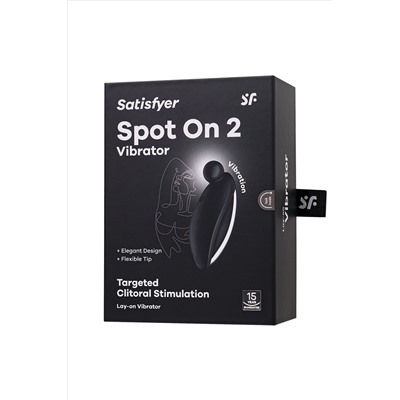 Черный вибростимулятор клитора Satisfyer Spot On 2