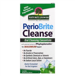 Nature's Answer, PerioBrite Cleanse, концентрат для полоскания рта, мята, 120 мл (4 жидкие унции)