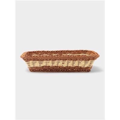 Корзинка для подачи Доляна «Молочный шоколад», 30×19.5×6 см, коричневая