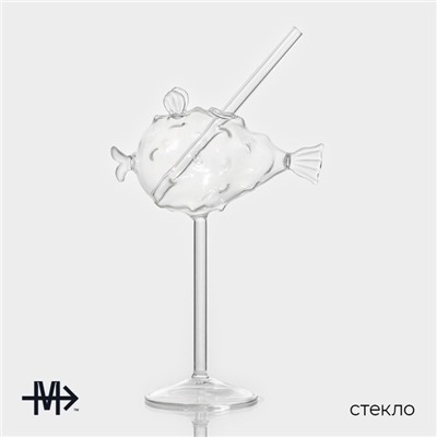 Бокал для коктейля Magistro «Фугу», 200 мл, 8×21 см, стекло, прозрачный