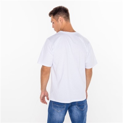 Футболка мужская новогодняя «Дед мороз», цвет белый, размер 56