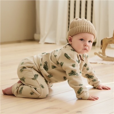 Костюм детский (свитшот и брюки) «Крошка Я. Еловые веточки», рост 62-68 см