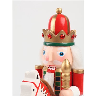 Фигурка из дерева «Щелкунчик на лошадке», 28 см