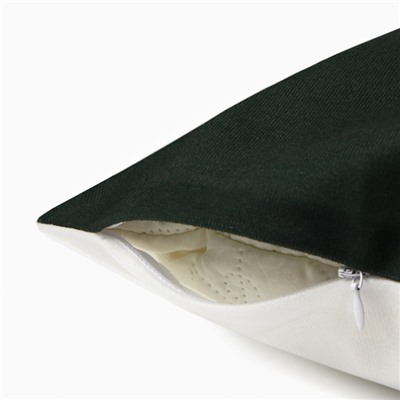 Чехол на подушку 3 шт. «Этель. Цветы», 40×40 см, велюр