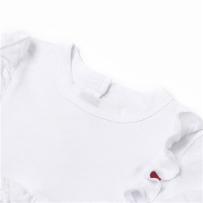 Боди детское с рюшами MINAKU, рост 80-86 см, молочное