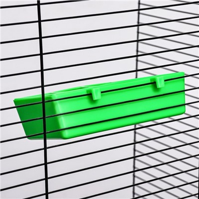 Кормушка для кормления с защитой на 8 ячеек 16.9×8.9×4.4 см, зелёная